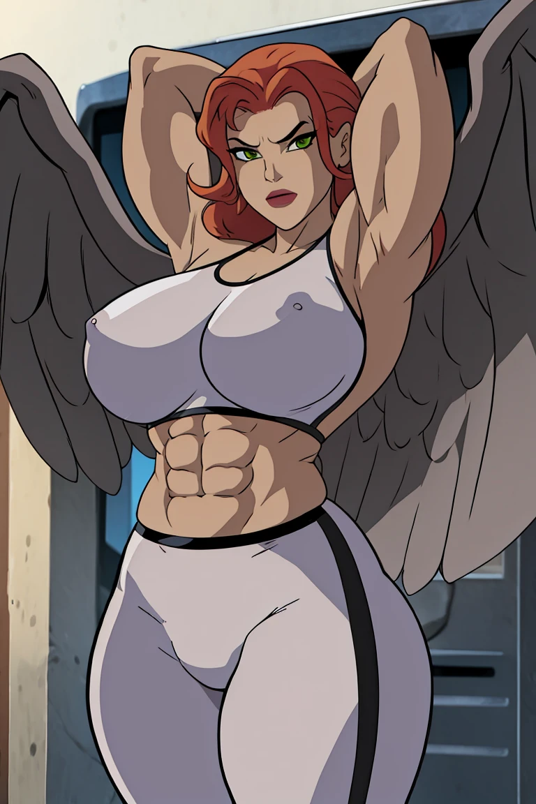 big muscle woman hawk girl