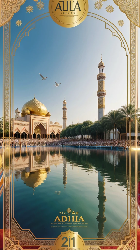 (best quality:1.4),(Best results:1.4),(Ultra-clear picture quality:1.4),(Ultra-sharp details:1.2),eid al-adha,Eid al-Adha poster,festival海报,festival,Eid al-Adha,