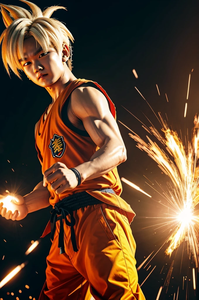 Suga from BTS as a Dragon Ball Z character