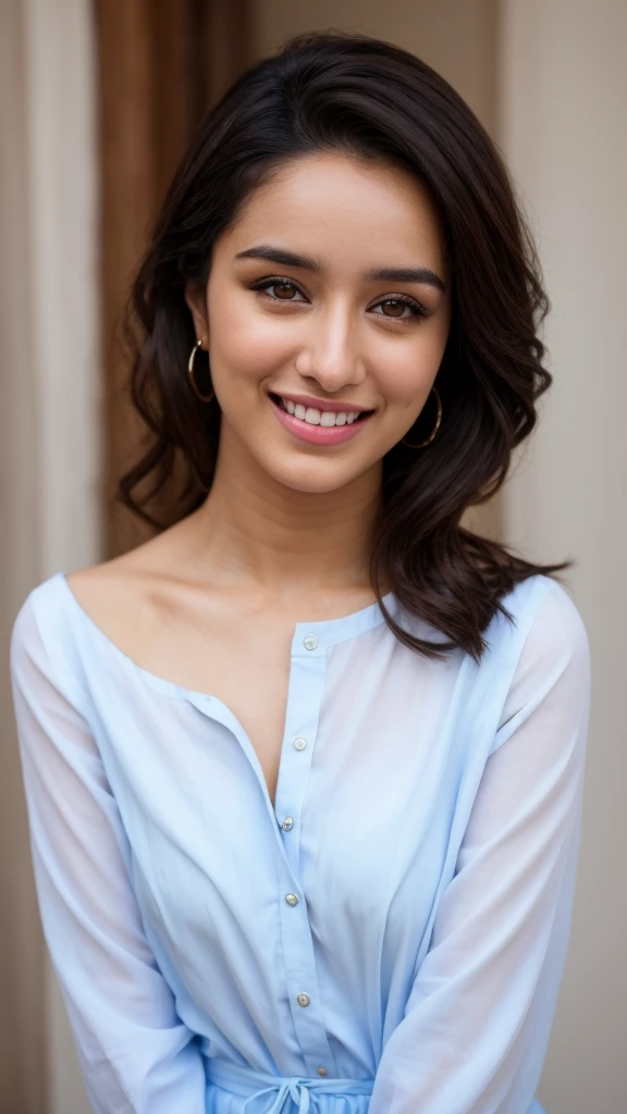 a portrait photo of a 25_year_old woman, light smile, looking at viewer, skp