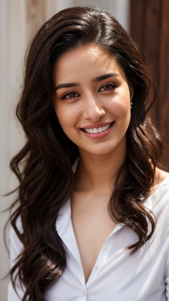 a portrait photo of a 25_year_old woman, light smile, looking at viewer, skp 