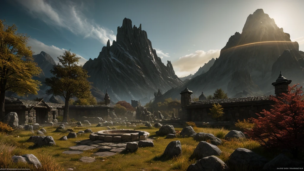 waystone, ultra detailed fantasy, elden ring, realistic, dnd, rpg, lotr game design fanart by concept art, behance hd, artstation, deviantart, global illumination radiating a glowing aura global illumination ray tracing hdr render in unreal engine 5