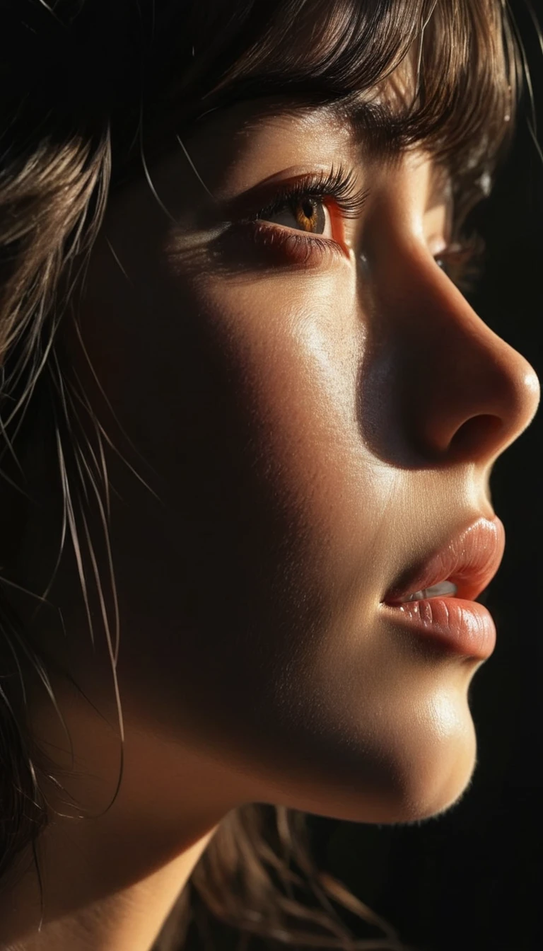 1girl, artistic photography style, warm color scheme, best quality,4k,8k,highres,masterpiece:1.2),ultra-detailed,(realistic,photorealistic,photo-realistic:1.37),HDR,studio lighting,extreme detail description,professional,vivid colors,bokeh a beautiful girl, (best quality,4k,8k,highres,masterpiece:1.2),ultra-detailed, (realistic,photorealistic,photo-realistic:1.37), colorful,vibrant colors, smooth,sharp focus,(female:1.1), portrait, sunbeams serve the girl's face, her brown eyes glow from the sun, eyelids are clearly visible.