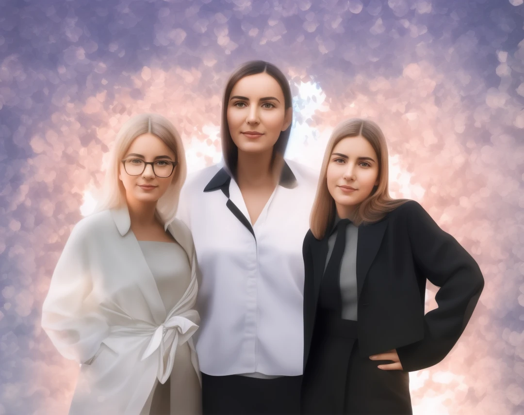 There is a group of people, who pose for photography, Happy family, family photo, a family portrait, High Quality Portrait, NFT Portrait, artem, maia sandu hyperrealistic, color portrait, Complex background, photo portrait, profile pic, inspired by Isidor Křnjávi, digital illustration art, 8K)), digital illustration art