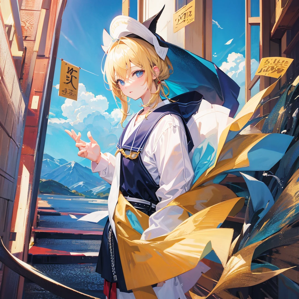 Highest quality、anime、Blonde、male、One person