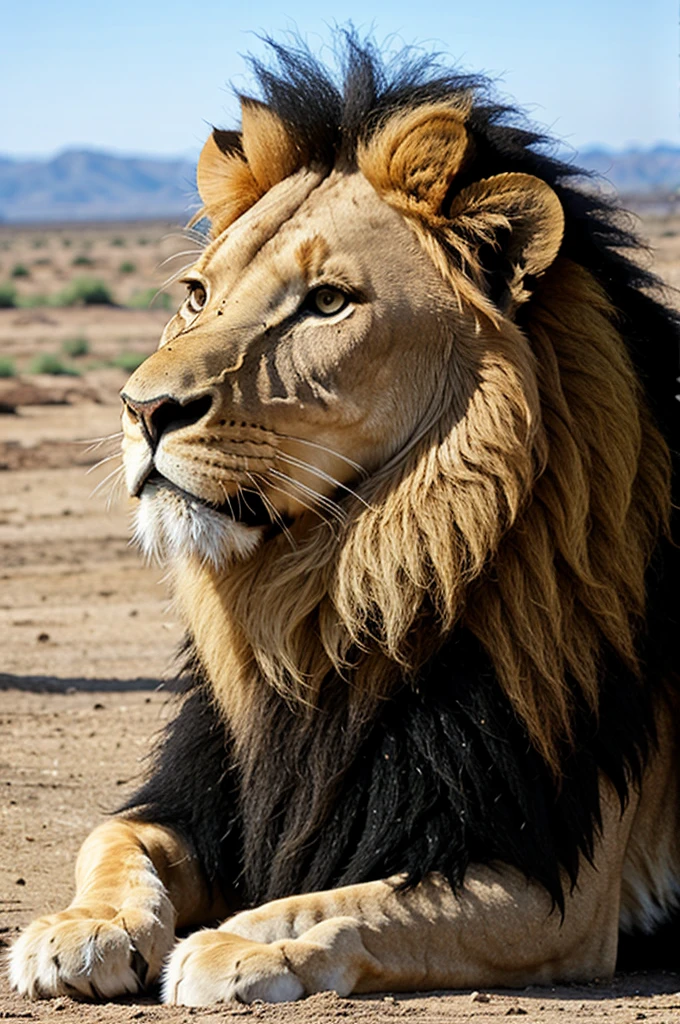 Lion on plain