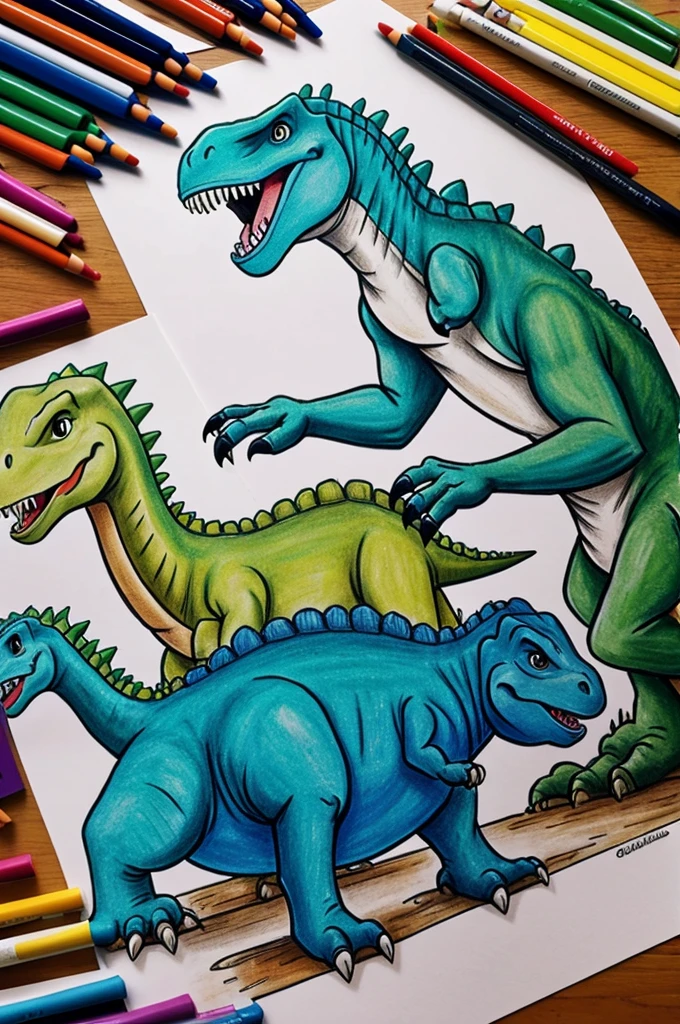 Coloring dinosaurs