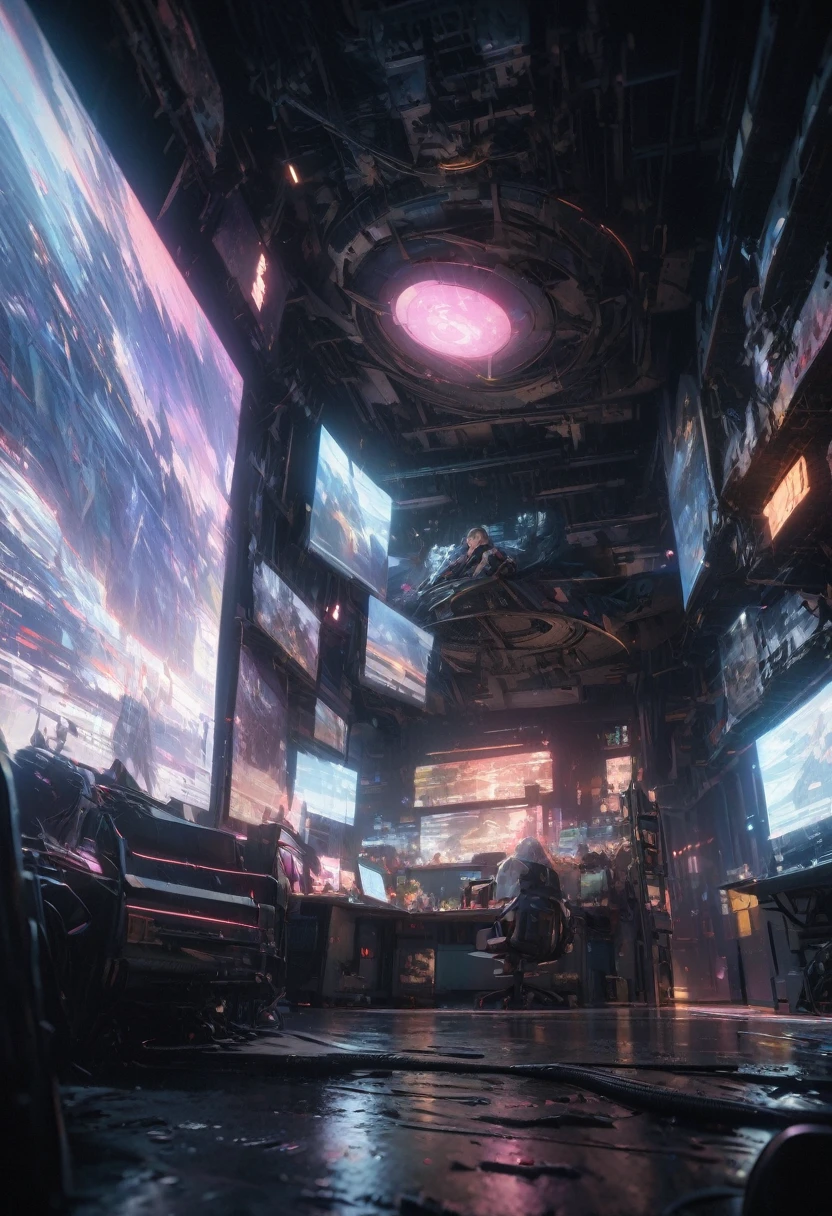 People live, Future city slums , Bright lighting, Spirited, Very crowded, Populous, Color Scheme, Art Station, Create ultra-realistic renderings of aircraft,cyber punk. Street cables densely cover the areas between buildings. Lighting scene lights on, quality\(8k,非常に精細なCGユニットのwallpaper, masterpiece,High resolution,top-quality,top-quality real texture skin,Surreal,Increase the resolution,RAW Photos,最高quality,Very detailed,wallpaper,Cinema Lighting,Ray-tracing,Golden Ratio\),(Long Shot),landscape,