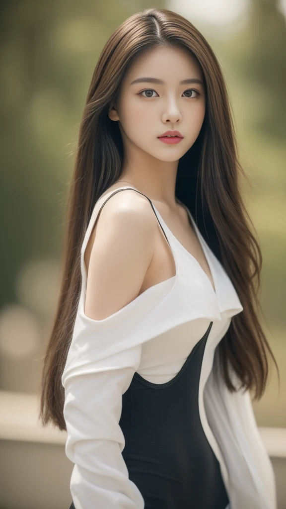 ((Best quality,High Detail,Focus accurately,masterpiece:1.5)), 18 years old perfect girl,Full body image:1.5,(Spandex bodysuit,Lunese:1.5),Soft shoulders and neck,Exquisite appearance,Clear facial details,Long hair,Perfect body