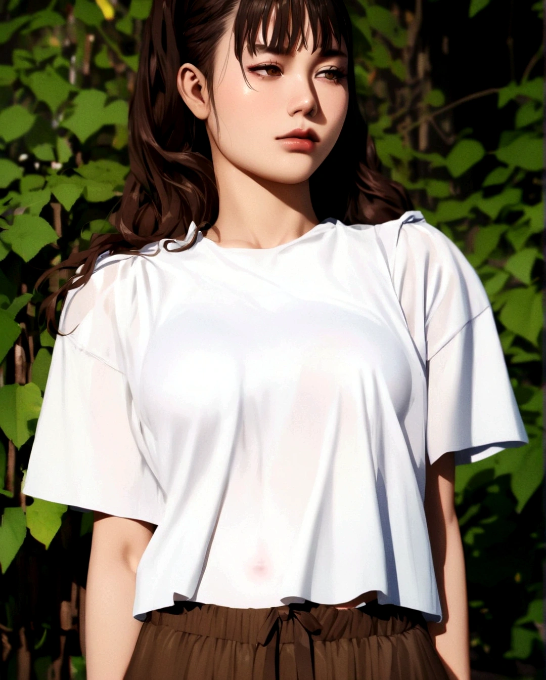 Visible stomach and navel and use crop top