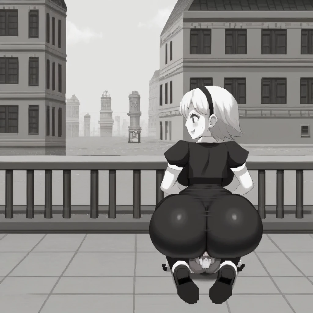 rating_explicit, woman and shota , score_9, score_8_up, score_7_up, city background, rcklgnd, (huge breasts:1.2), large hair, 1girl, smile, black dress, curvy, wide hips, detailed, (huge ass:1.4), back, looking back, on knees, woman on knees, huge ass,
shota, shota hug woman, assjob, woman and shota, size difference, age difference, assjob, small penis, assjob position, shota grabbing ass, small penis assjob, male , sitting,