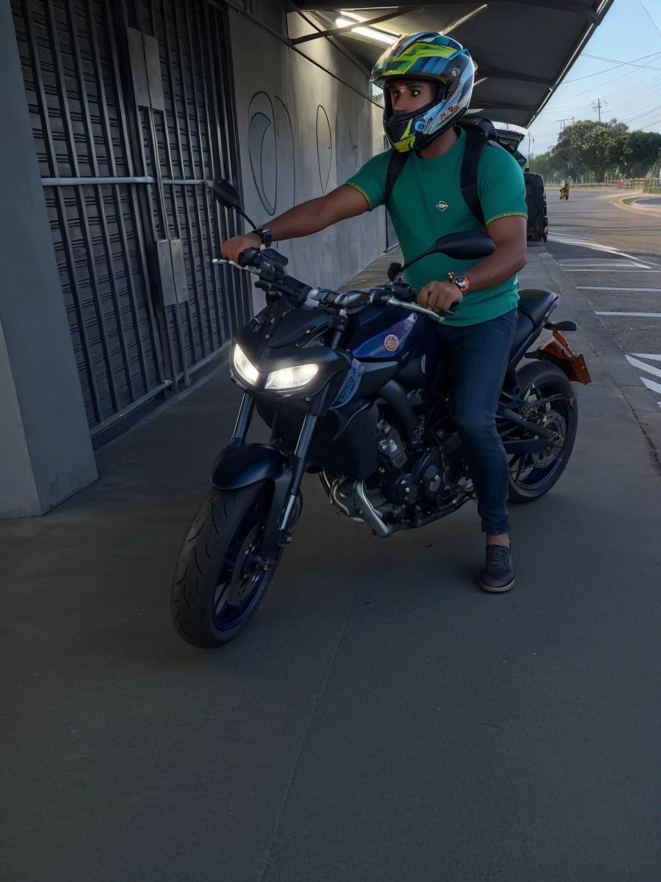 Entrada de corrida de motovelocidade estilo disney pixa