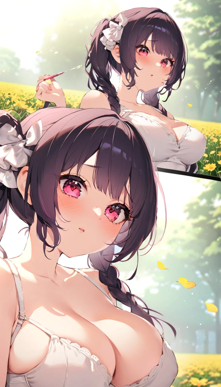 {{{{{16k,Ultra High-resolution realistic romantic Leaked photos of a bare neat virgin girl with her own swaying huge as pretty as a actress with white ribbons, She's in sunny glass field, she is so ashamed, so embarrassed, so humiliated, The way she embarrassed herself is adorable, The more shy she is, the smaller and cuter her face becomes}}}}},{{Extremely detailed}},{{{{{dye her cheeks flush and integrated her face pretty small, thick lips, Enchanting thick gross idol's Lips}}}}},{{{{{the best glossy bang neat long, voluminous hair}}}}},{{{{{the more her bodyline and transform into a pretty girl, her bare bodyline and weist are more and more curvier and softly, Injecting her with hormones to make her body, eyes, hair, body lines neat, All her shame turns to purity, and as she moans with a neat look on her face}}}}},{{{{{The more embarrassehe is, the more her tits drand sag, and that's even more embarrassing when she gets to wear a bra for the first time}}}}}