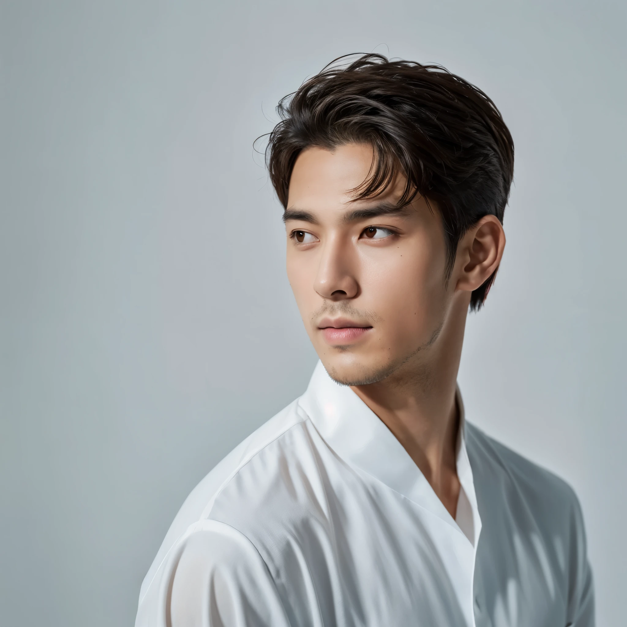 a handsome man, white background