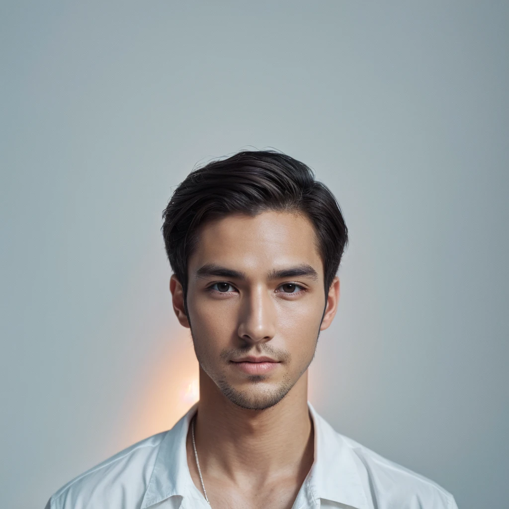 a handsome man, white background