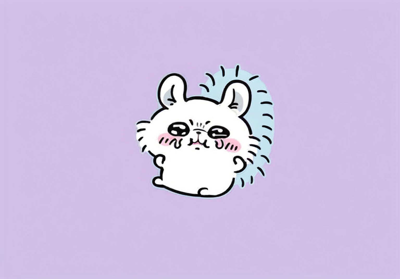 Cartoon rabbit with a pink nose and a pink nose, Kind but grumpy, Inspired by the Chinese Classics Master, Cartoon style cute, chinchilla animal, Fat little grey cat, Cute anthropomorphic rabbit, The cutest stickers ever, Luan Cute Vtuber, Telegram Sticker Design, hamster, Cute dog, (((Luke Chueh))), Cute and detailed digital art