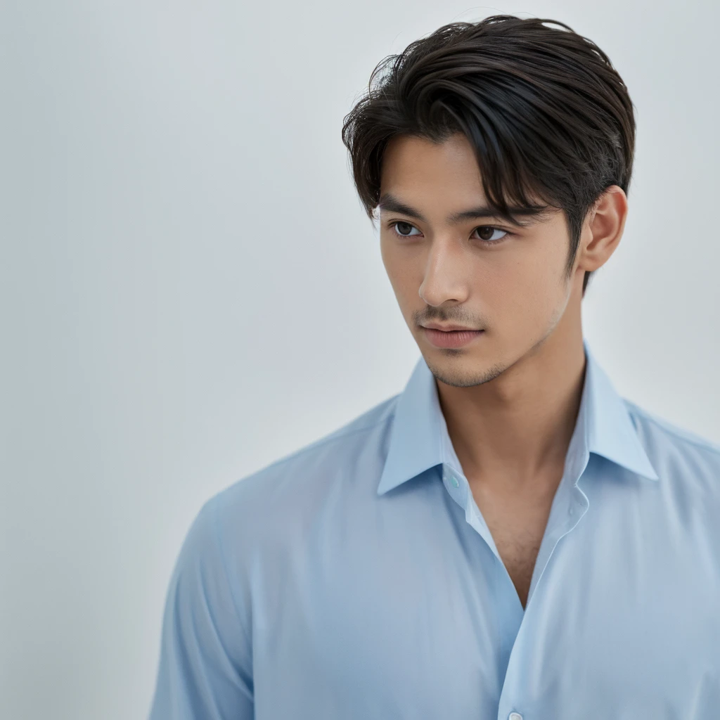 a handsome man, white background