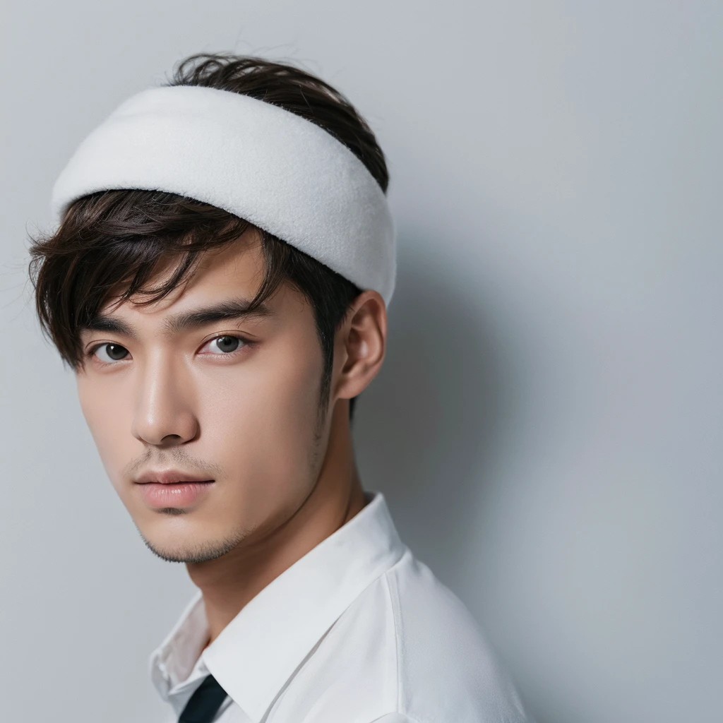 a handsome man, white background