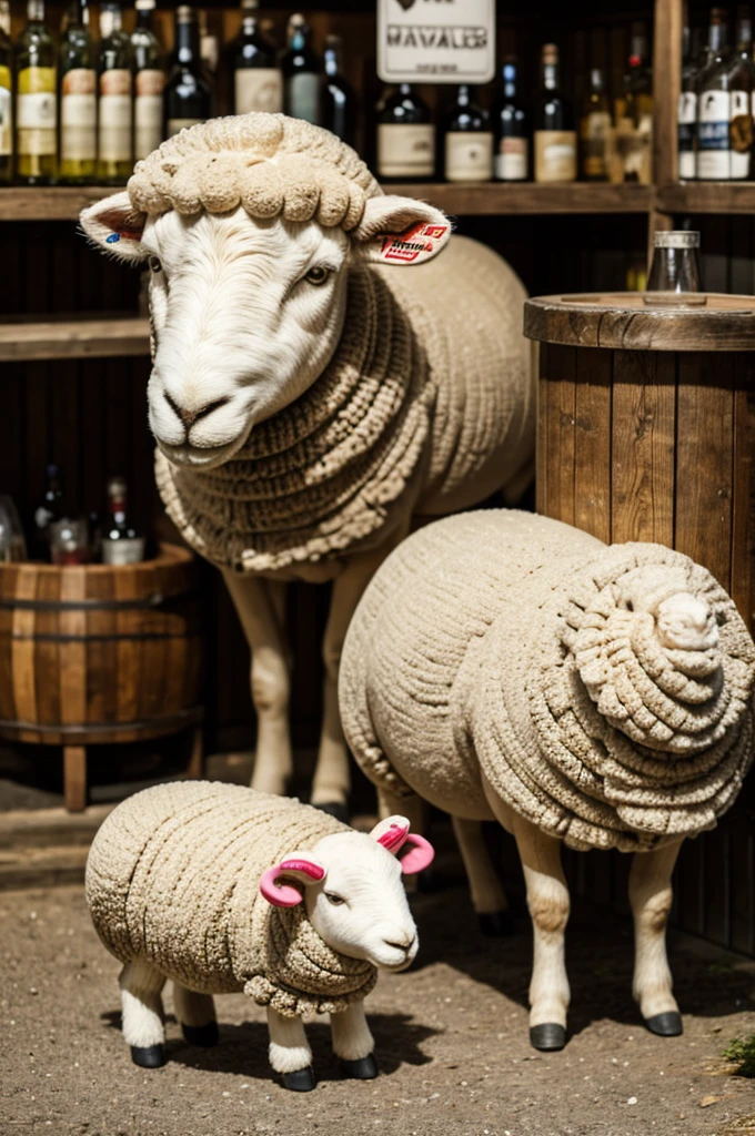 Make a sheep, taking a alcohol 