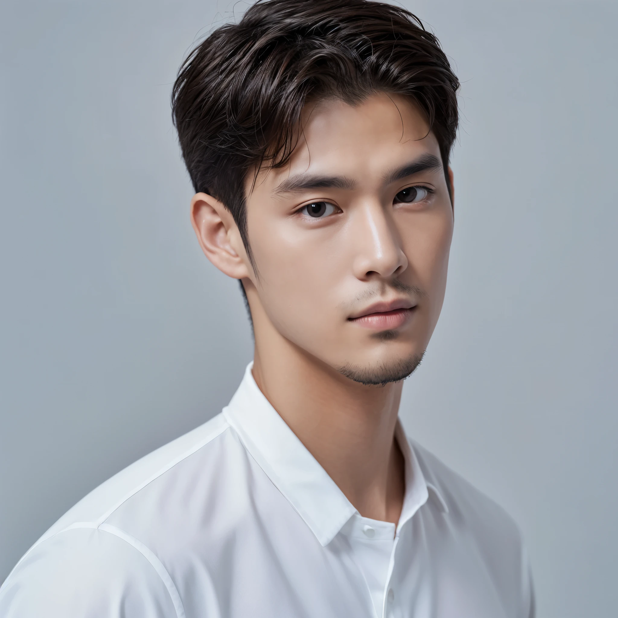 a handsome man, white background