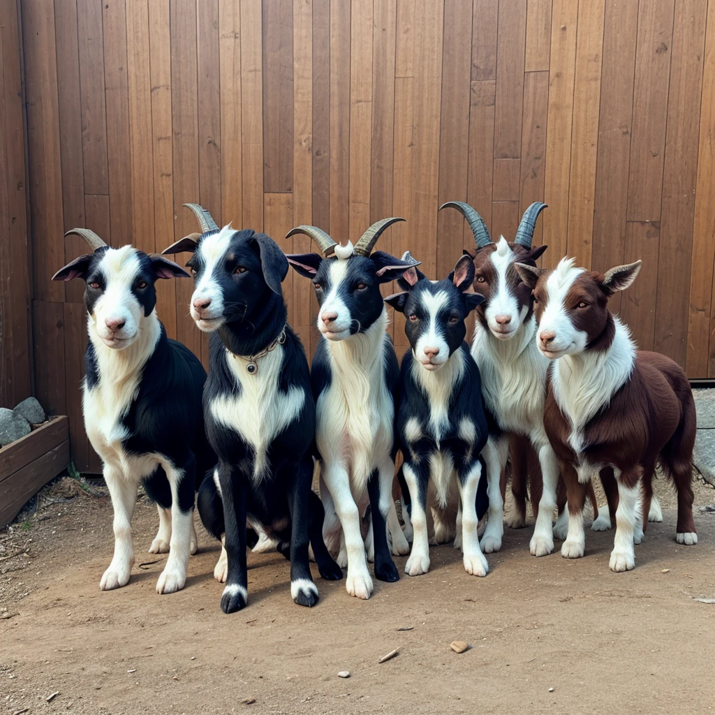 5dog ,all goat looking like