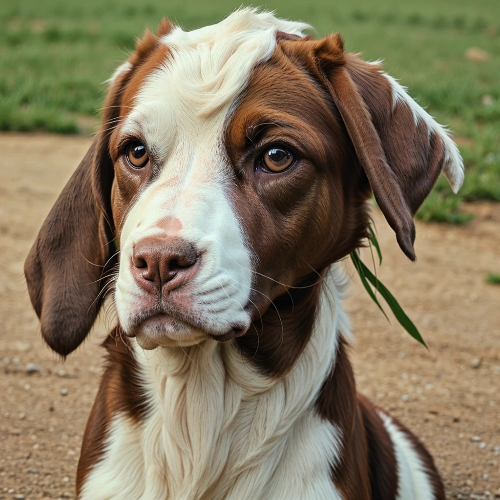 5dog with tears in eyes.the 5dog look exactly like goat ,goats with no horn