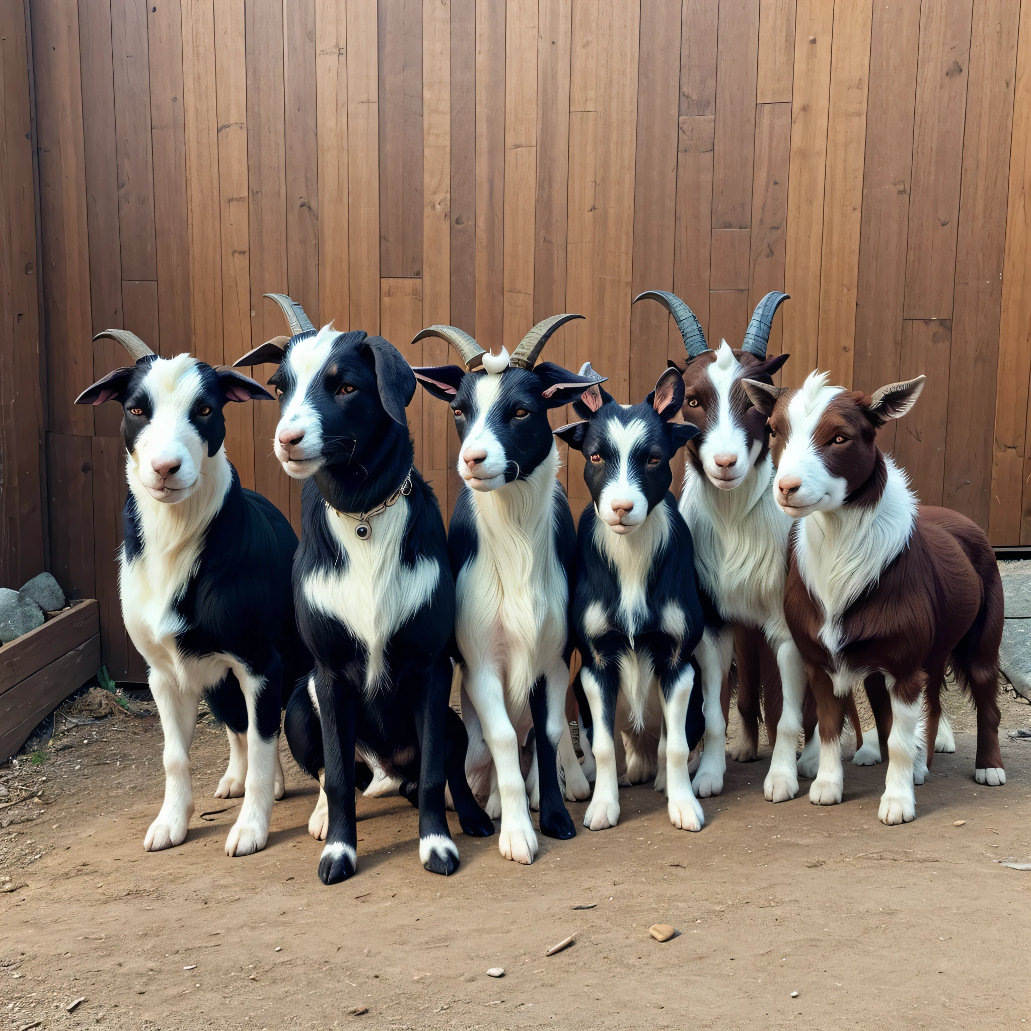 5dog ,all goat looking like