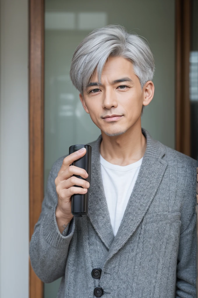 Gray haired boy