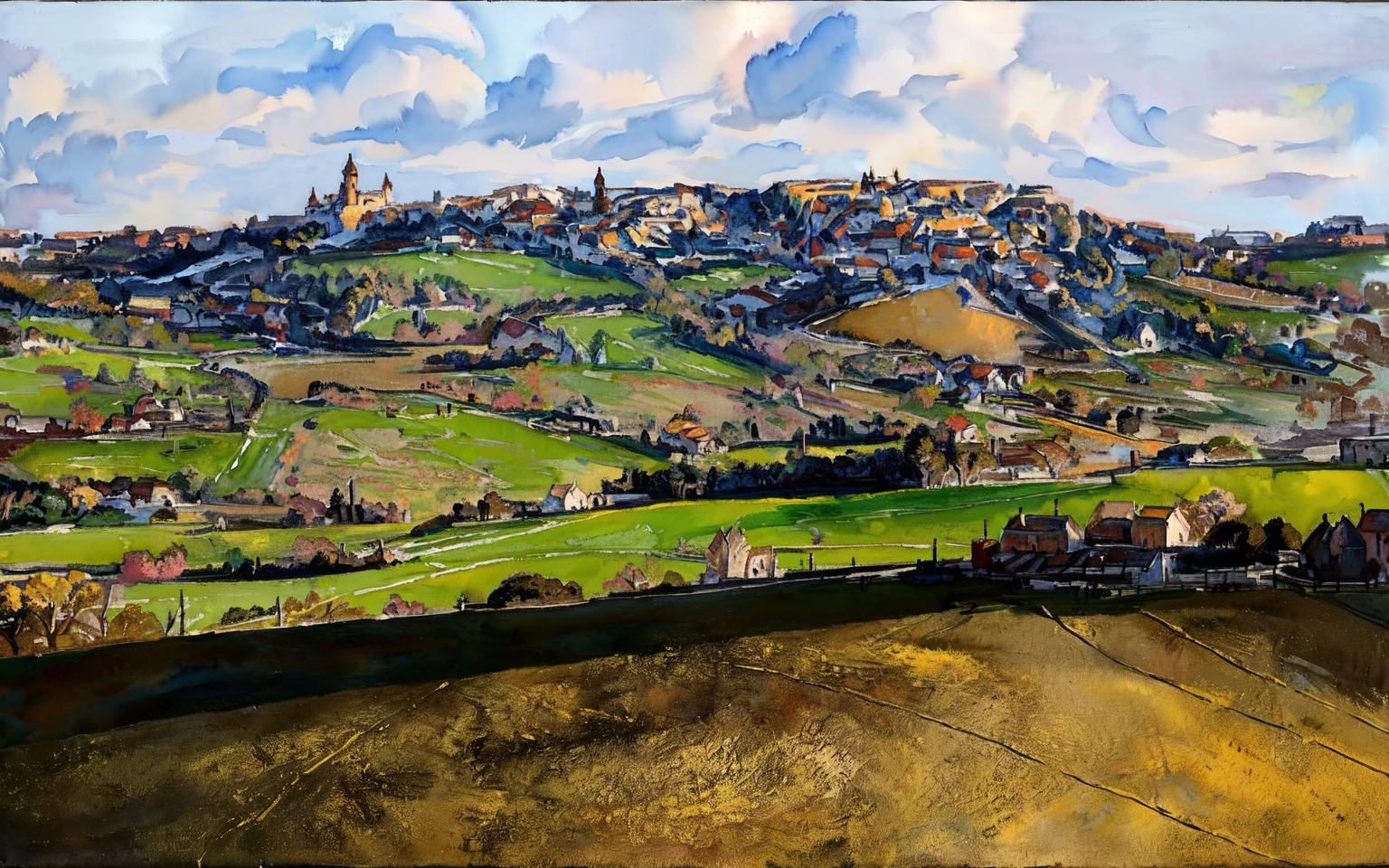COLOR WITH FOUR COLORS IN PASTEL TONES, MAKE A MIX BETWEEN WATERCOLOR AND OIL PAINTING, WITH A THICK LAYER AND EXCESS PAINT, WITH AN ANCIENT PAINTING SETTING FROM THE 17TH CENTURY, WITH VIBRANT EXPRESSIVE COLORS, WITH THE LOOK OF AN OLD PAINTING PICTURE, WITH SHINE INTENSE, BETTER DEFINITION, HIGHER IMAGE QUALITY