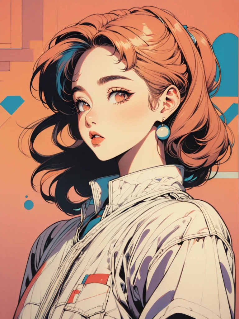 90's, retro, ((flat colors, flat texture))