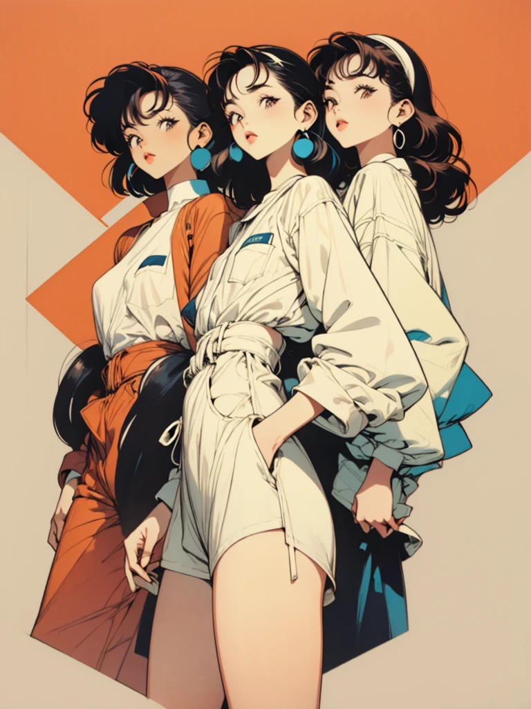 90's, retro, ((flat colors, flat texture))