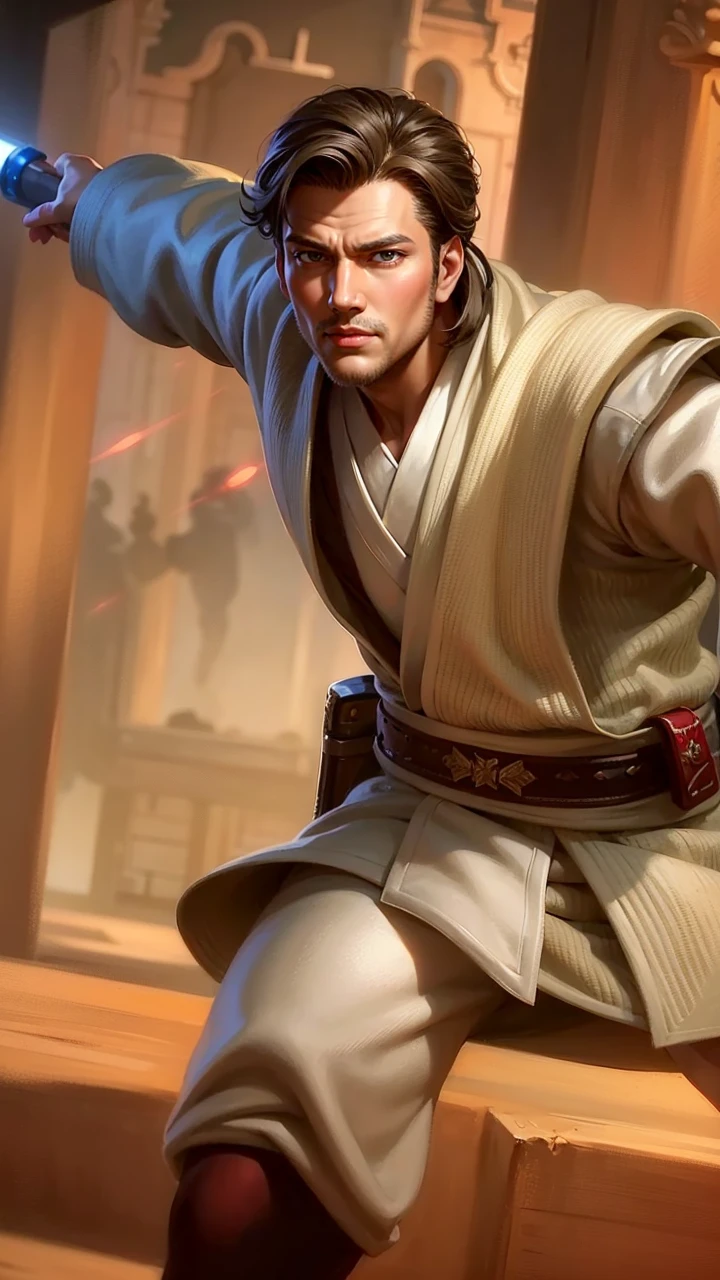 a man in a white suit and red scarf holding a sword, son of sparda, handsome guy in demon slayer art, key anime art, keqing from genshin impact, ig model | artgerm, rossdraws 1. 0, rossdraws 2. 0, sakimichan frank franzzeta, heise jinyao, rossdraws digital painting