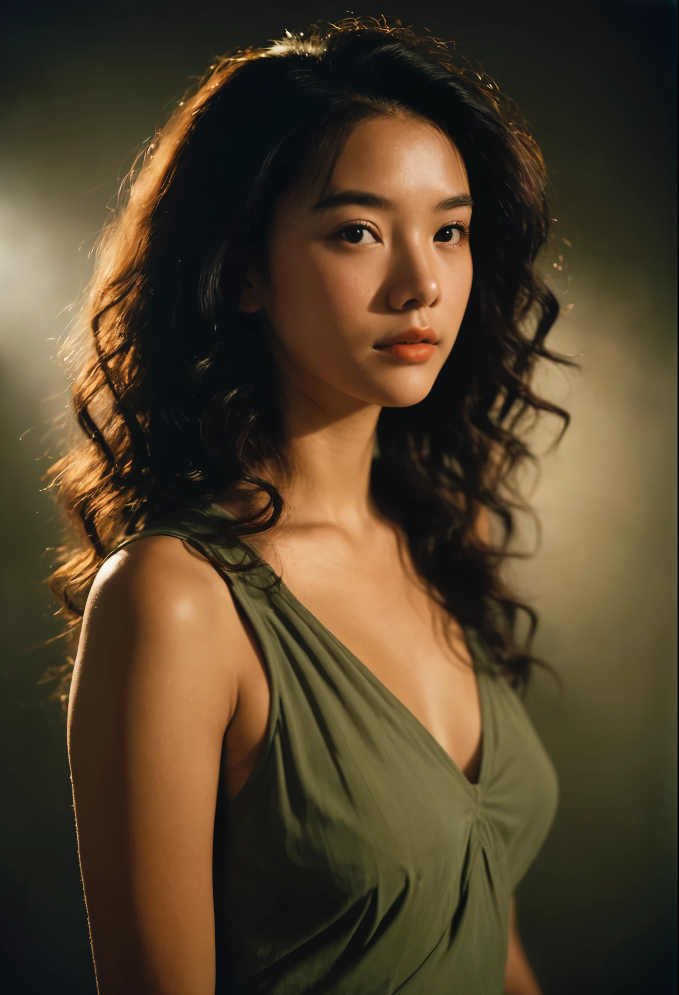 a portrait of MagMix Girl, analog film photo, Kodachrome.