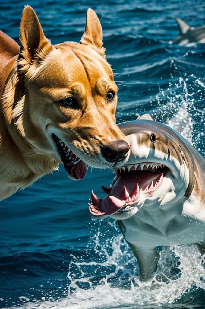 A shark thay have golden retriver head