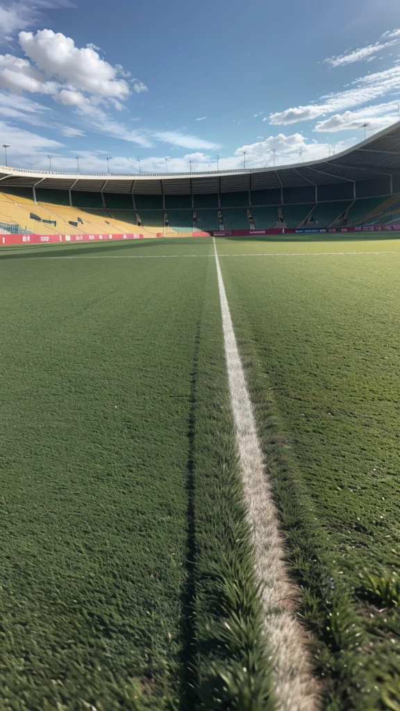 Campo de futebol com muitos torcedores 