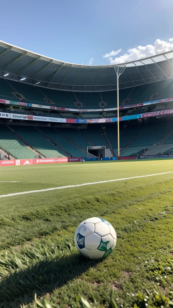 Campo de futebol com muitos torcedores 