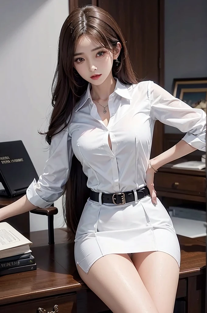 Royal sister style secretary sexy pure desire top shirt suit jk slim ol professional white shirt