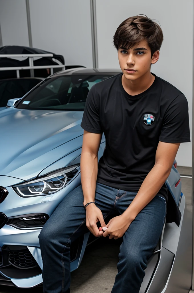 A age boy with a bmw m8
