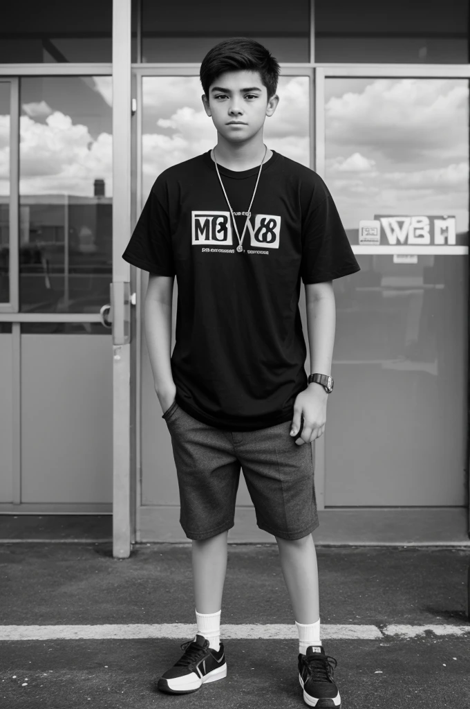 Teenage boy standing in front of a bnw m8
