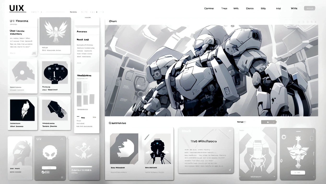 white hero page ui ux theme website, white and blue (mostly white) theme, robotic surgery black and white silhouette