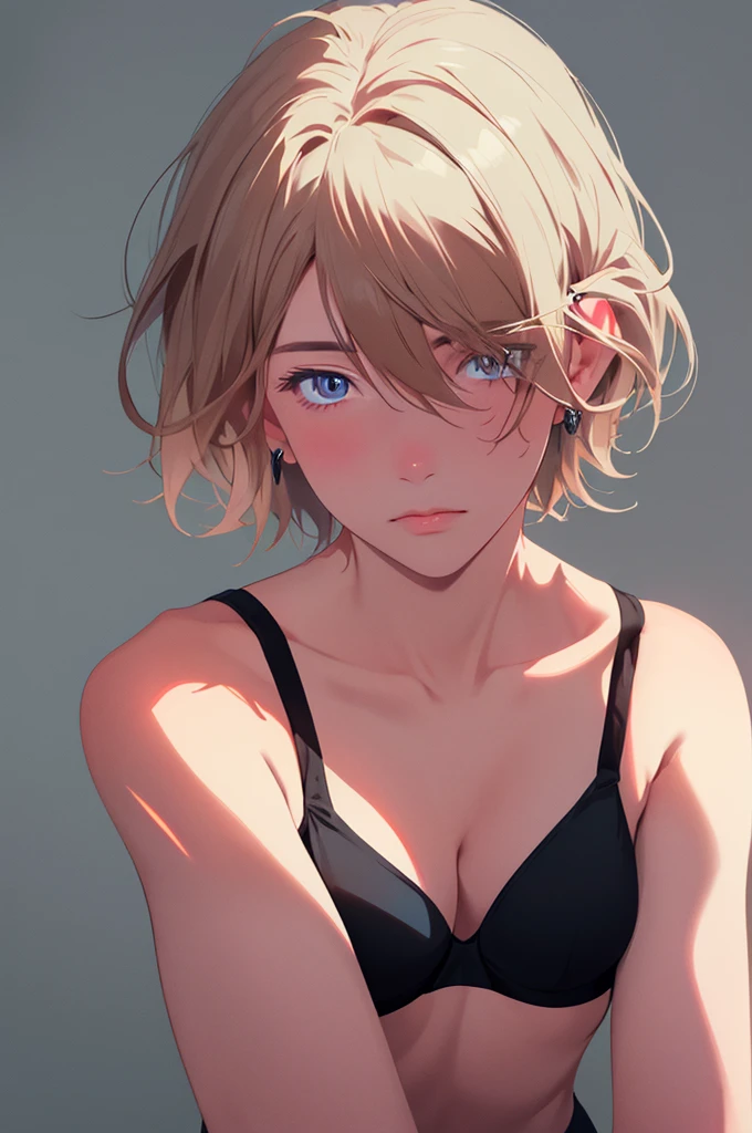 (masterpiece:1.3),(best quality:1.2),(absurdres:1.1), (full body:1.1), underwear only,black bra, black panty,
mgk_akane, covered ears,looking at viewer,
(highly detailed face and eyes:1.1),simple background,