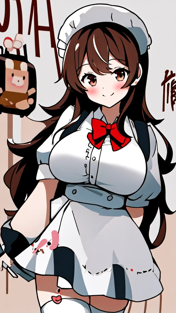 tsukino mito,Long Black Hair,Hair Clip、blush、smile:0.2、The whole body is visible、Huge breasts、Handjob、slim:1.5、One Girl, tsukino mito, Long Hair, Black Hair, Hair Clip, hair ornaments, White knee socks, bangs, Braiding, Pleated skirt, Pink ribbon on the bed, , Long sleeve,White shirt、Open the buttons on your shirt、Lift-up bra, blue eyes, Check skirt, Black Skirt、Standing man、My huge penis、Half-closed eyes、Subjective、Bedroom、Sit on the bed