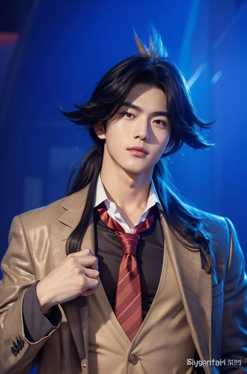 Korean, leotard , bulge , whole body , realistic handsome Korean face , natural muscles , beardless face、masterpiece、A high resolution、hyperrealism、detailed face、solo、a men、glowing skin、(Asian)、(young、teenager)、Handsome、detailed background、Handsome