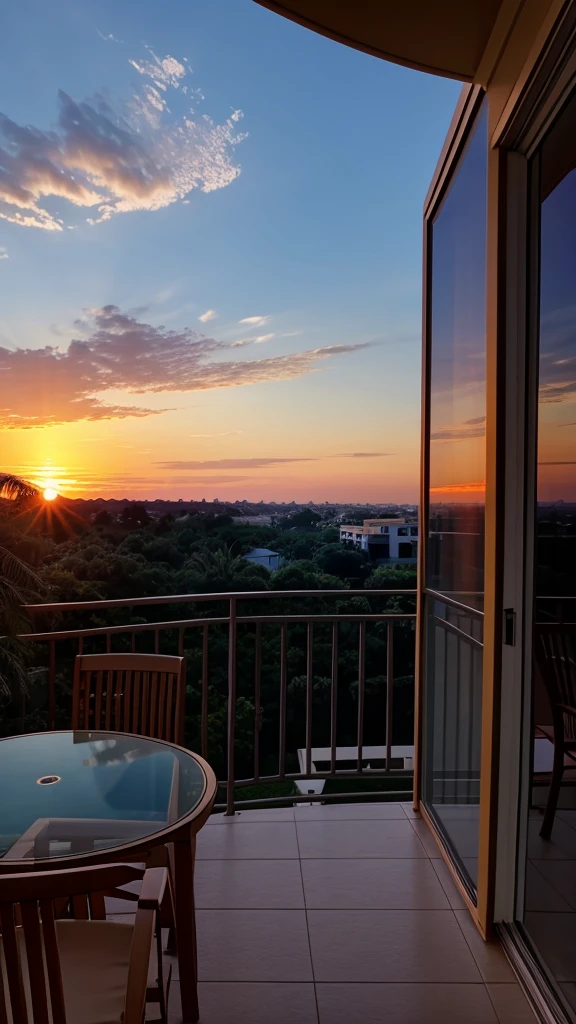 Sunset view from balcony