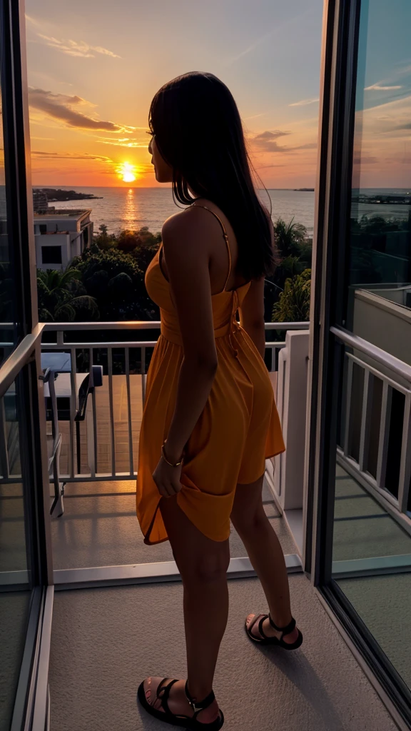 Sunset view from balcony