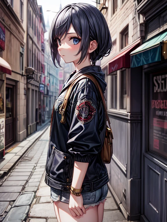 Best quality, detailed background, girl, ,euro_Street, random_wear,