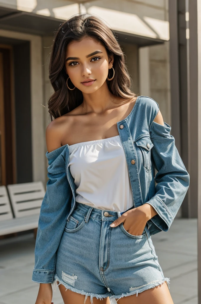 ((Best quality)), ((Tafah)), (Hinge), 1girl, Off shoulder jacket,