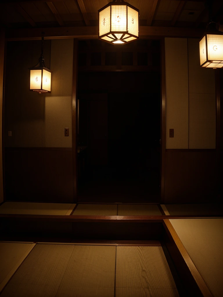 Japanese view, dramatic lighting, peaceful