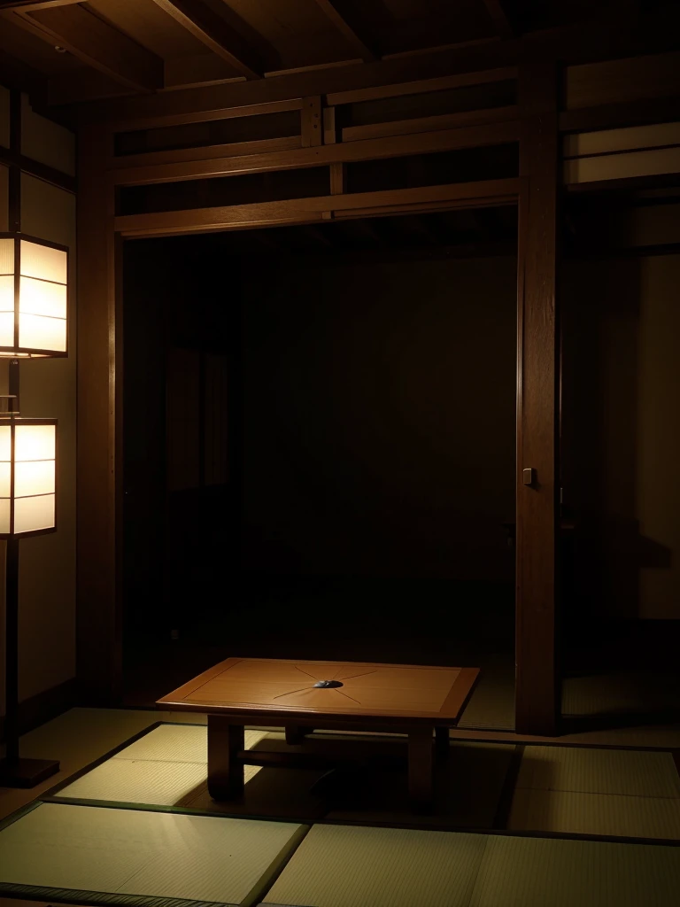 Japanese view, dramatic lighting, peaceful