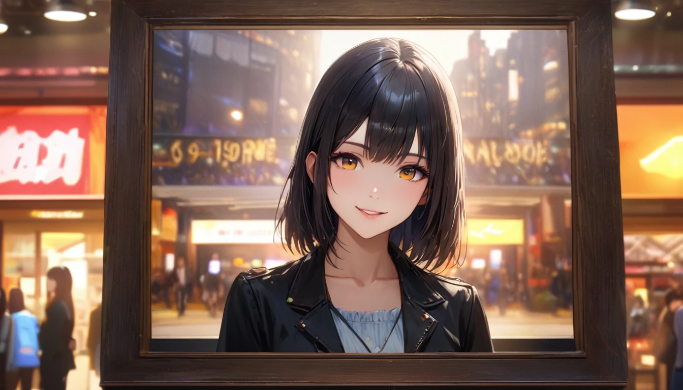 Shinjuku, Cute casual clothes,On a date,Blur the background,High school girls,smile,Glitter effect,Highest quality, 4K, 8k, High resolution, masterpiece:1.2, Very detailed, Realistic:1.37, High resolution, 超High resolution, Ultra-fine painting, Sharp focus, Physically Based Rendering, Very detailedな説明, Professional, Vibrant colors